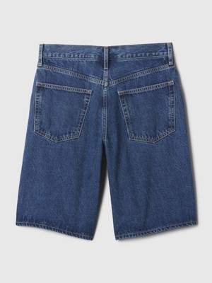 Gap Kadın Mavi 11.5" Mid Rise Longline Denim Şort