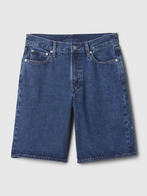 Gap Kadın Mavi 11.5" Mid Rise Longline Denim Şort