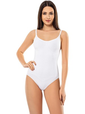 Miss Modinn Kadın Beyaz Modinn 1135 Çıtçıtlı Body Korse