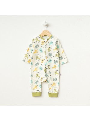 For My Baby Crazy Baby Lion Ribanalı Tulum