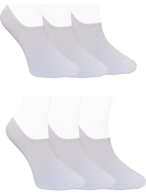 Alessa Socks Bambu Sneakers Kısa Beyaz 6 Çift Yıkamalı Burun Dikişsiz Unisex