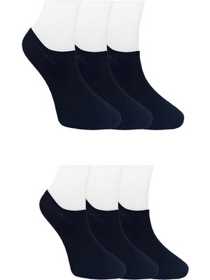 Alessa Socks Alessasocks Bambu Sneakers Kısa Koyu Lacivert 6 Çift Yıkamalı Burun Dikişsiz Unisex