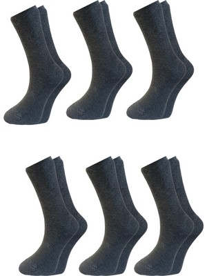 Alessa Socks Alessasocks Bambu 6 Lı Gri Erkek Uzun Soket Düz Çorap Burun Dikişsiz, Yıkamalı