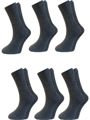 Alessa Socks Bambu 6 Lı Gri Erkek Uzun Soket Çorap Su Yolu Burun Dikişsiz, Yıkamalı