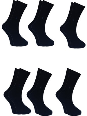 Alessa Socks Bambu Erkek Uzun Soket  Çorap 6 Çift Koyu Lacivert Burun Dikişsiz, Yıkamalı