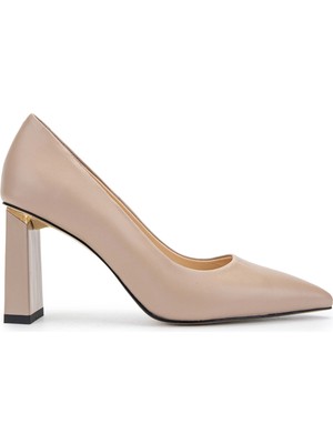 Tamer Tanca Kadın Vizon Topuklu Ayakkabı 1036 5050 Bn Ayk Y24 Vızon Dr