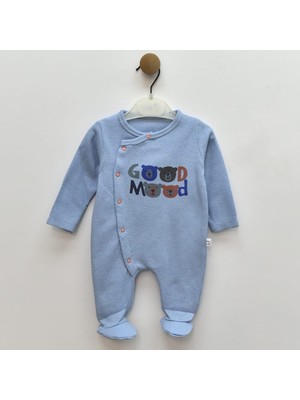 Tiny World Ayıcıklı Good Mood Baskılı Yandan Açmalı Patikli Tulum