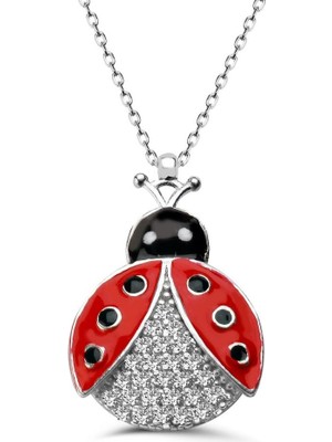 Pigado 925 Ayar Gümüş Uğur Böceği Kolye