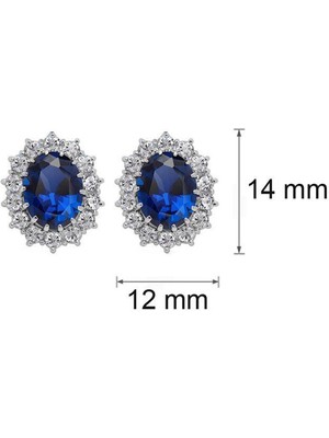 Pigado Mavi & Yeşil Taşlı Otantik Küpe Anneler Günü Hediyesi