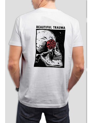 T-35 Kuru Kafa Baskılı Beyaz Unisex Tişört C542