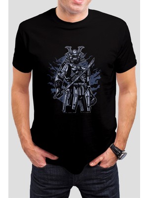 T-35 Lord Kumandan Samurai Baskılı Siyah Unisex Tişört C520