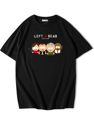 BRZ Collection Unisex Oversize South Park Left 4 Dead T-Shirt