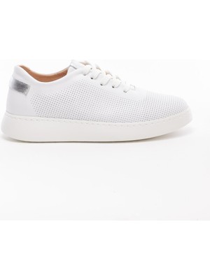 Derinet  Deri Bağcıklı Kadın Sneaker
