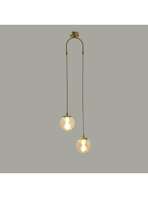 BSA Lighting Nehir 2'li Sarkıt Eskitme Boyalı  Modern Avize