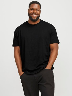 Jack & Jones JJEBRADLEY TEE SS NOOS PL Siyah Erkek Kısa Kol T-Shirt