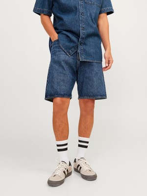 Jack & Jones Jjıchrıs Jjcooper Shorts Am 425 Erkek Mavi Şort 12252981-07