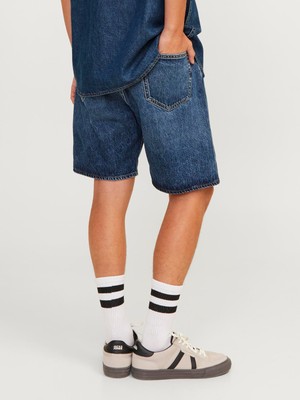 Jack & Jones Jjıchrıs Jjcooper Shorts Am 425 Erkek Mavi Şort 12252981-07