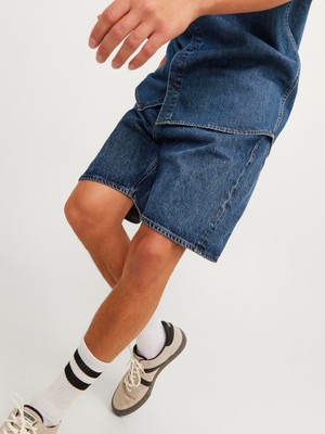 Jack & Jones Jjıchrıs Jjcooper Shorts Am 425 Erkek Mavi Şort 12252981-07