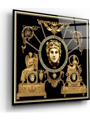 Hobyy Antik Desenler Cam Tablo