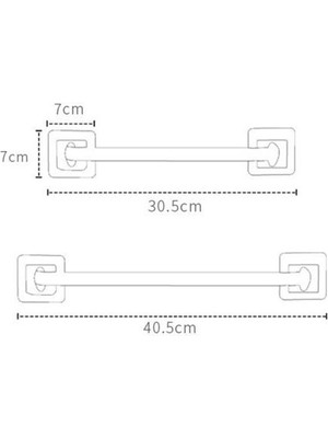 Xingfeng2 Beyaz S Kendinden Yapışkanlı Havlu Çubuğu Duvara Monte Havlu Çubuğu Banyo Havlusu Tutucu Tek Çubuk Depolama Rafı Mutfak Bez Raf Banyo Aksesuarı (Yurt Dışından)