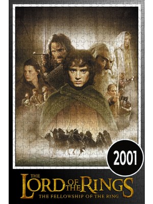 Yüzüklerin Efendisi: The Fellowship Of The Ring 2001 Film Posterinin 500 Parça Puzzle Yapbozu Sürüm6