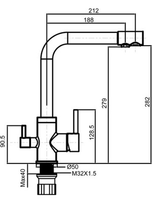 Creavit DW8700 Içme Suyu Çıkışlı Mutfak Bataryası