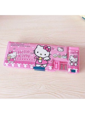 Syn İletişim Sanrio Hello Kitty Y2K Çok Bölmeli Çarpım Tablolu Kalemtraşlı 23 cm Kalemlik Kalem Kutusu Hediye Hello Kitty Pompompurin Pochacco Kuromi Cinnamoroll My Melodi My Melody
