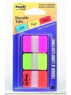 Post-It 686-PGO Yapışkanlı Sert Seperatör (3 Renk x 22 Adet)