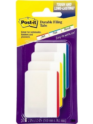 Post-It 686F-1 Sert Seperatör Indeks Işaret Bandı 6x4 24 Renk