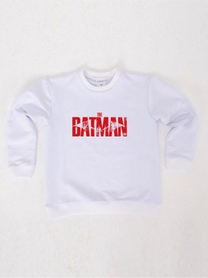 Sedirli Batman Baskılı Pamuklu Kumaş Çocuk Sweatshirt