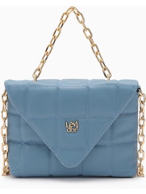 Levidor Bebe Mavisi Kapitone Zincir Askılı Omuz Çantası