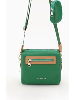 Lêvi D'or Çimen Yeşili Bozuk Para Detaylı Omuz Çantası