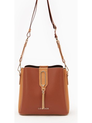 Lêvi D'or TABA CAMEL Metal Püskül Detay Omuz Çantası