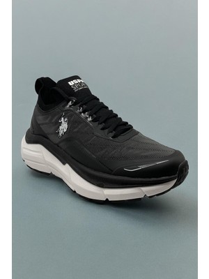 U.S. Polo Assn. Siyah Erkek Sneaker Kauçuk Tabanlı Günlük Kullanım İçin Rahat Tasarım