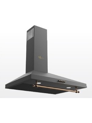 GL General Gld 039RS Siyah Davlumbaz Duvar Tipi 90 cm Yıkanabilir Filtre ile Modern Tasarım