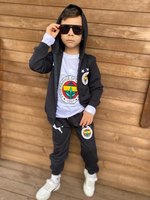 Uslu Kids Çocuk Fenerbahçe Taraftar Eşofman Takımı Çantalı