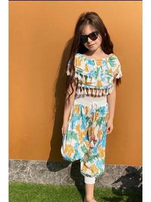 Tiny Tots Yazlık Modern Bluz ve Şalvarlı Kız Çocuk Takım