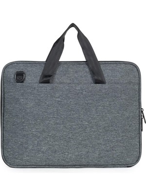 Necati Çanta Macbook Organizer Laptop Evrak Çantası 15.6 & 16 Inç Gri