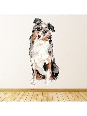 Jeronkarji Avustralya Çoban Köpeği Dekoratif Duvar Sticker Çıkartma Mutfak Ofis Yatak Odası