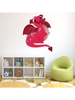 Jeronkarji Sevimli Ejderha Dekoratif Duvar Sticker Çıkartması Lucy De Burgh Bebek Çocuk Odası