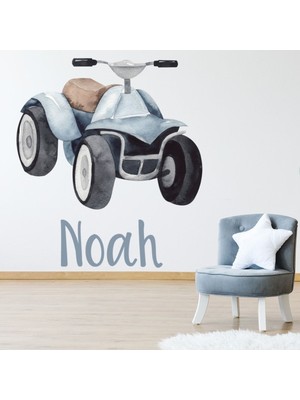 Jeronkarji Kişiye Özel Isim Atv Dekoratif Duvar Sticker Çıkartması Bebek Çocuk Odası
