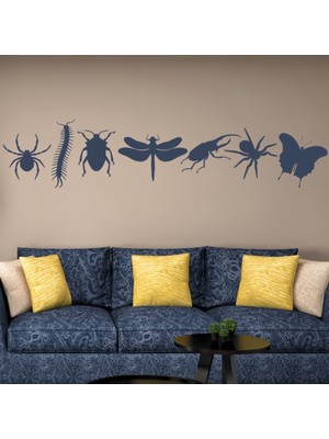 Jeronkarji Böcek Böceği Örümcek Dekoratif Duvar Çıkartma Seti Bebek Çocuk Odası