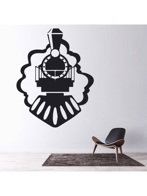 Jeronkarji Tren Rozeti Buharlı Tren Dekoratif Duvar Sticker Çıkartması Bebek Çocuk Odası