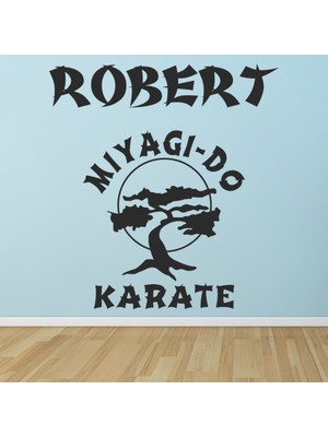 Jeronkarji Kişiye Özel Isimli Miyagi-Do Dövüş Sanatları Dekoratif Duvar Sticker Çıkartması Spor Salonu Odası