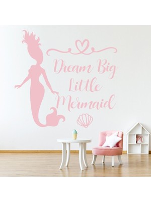 Jeronkarji Rüya Büyük Küçük Deniz Kızı Yazılı Dekoratif Duvar Sticker Çıkartma Bebek Çocuk Odası