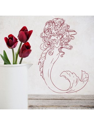 Jeronkarji Denizkızı Masal Dekoratif Duvar Sticker Çıkartma Bebek Çocuk Odası