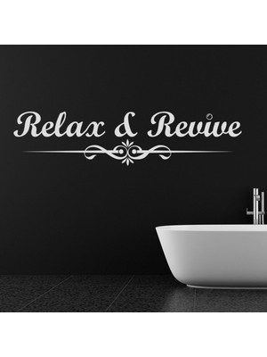 Jeronkarji Rahatlayın ve Canlandırın Banyo Yazılı Dekoratif Duvar Sticker Çıkartma Ofis Oturma Odası