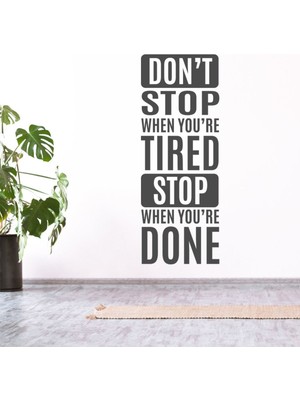 Jeronkarji Işiniz Bittiğinde Durun Fitness Spor Salonu Dekoratif Duvar Sticker Çıkartma Spor Salonu Çocuk Odası