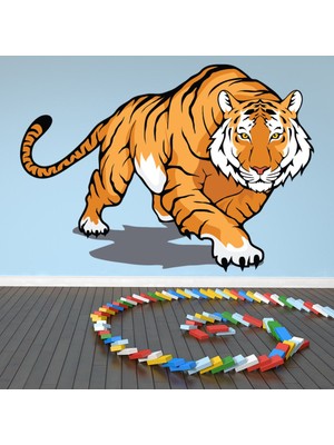 Jeronkarji Kaplan Büyük Kediler Hayvanlar Dekoratif Duvar Sticker Çıkartma Yatak Çocuk Odası