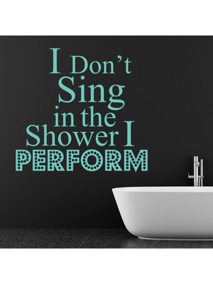 Jeronkarji Banyo Yazılı Dekoratif Duvar Sticker Çıkartma Yapıyorum Ofis Oturma Odası